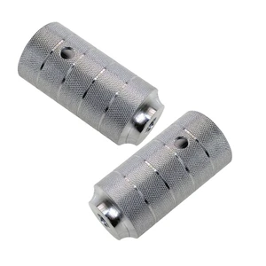 Alloy Stunt Pegs | 14mm Silver Screw on | oversize trick nuts for bmx - Picture 1 of 2