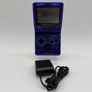 Nintendo Game Boy Advance GBA SP Transparent Clear Purple System AGS 001 - Picture 1 of 11