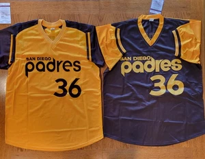 Gaylord Perry Signed San Diego Padres Jerseys (2) (Home & Away) JSA Certs - Picture 1 of 15