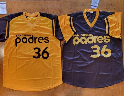 Gaylord Perry Signed San Diego Padres Jerseys (2) (Home & Away) JSA Certs - Image 1 of 4