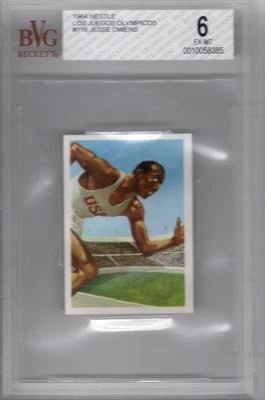 1971 PANINI OLYMPIA #118 JESSE OWENS BROWN LETTERS PSA - Image 1 of 2