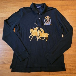 Polo Deportivo De Colección Ralph Lauren XL Negro Dorado Pony Bleecker Challenge Cup 1967 - Imagen 1 de 12