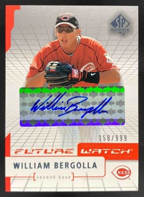 William Bergolla 2004 SP Authentic Future Watch RC Auto /999 #132 Reds - Image 1 of 4