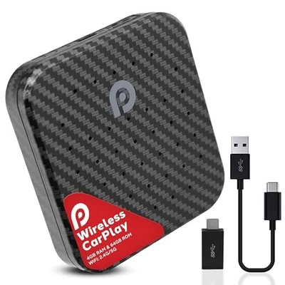 PYLEUSA WIRELESS CARPLAY ANDROID AUTO MULTIMEDIA VIDEO BOX - BLACK PATTERN - Image 1 of 4