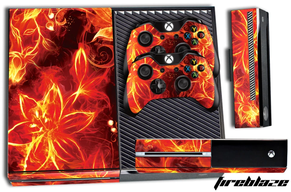 Designer Skin for XBOX ONE 1 Console Controller Stickers Decal Flower FIREBLAZE - Image 1 of 1