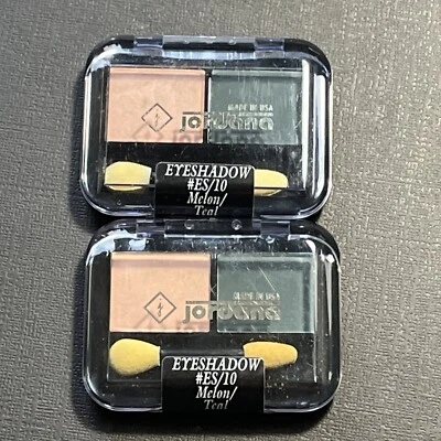 2 sombras de ojos Jordana Duo con aplicador #ES10 melón/verde azulado (0,078 oz) Foto 1 de 4