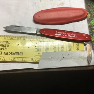 Hermann A Wirth Sayville nY 11782 Folder New In Case Victorinox Mfg Two Blades - Picture 1 of 8
