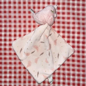 CA2 DOUDOU PLAT MOUCHOIR ORCHESTRA PREMAMAN OISEAU ROSE PLUME DORÉE 32CM - Picture 1 of 3