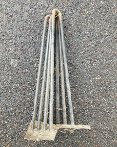 (4) Vintage 16" Mid Century Modern Iron Metal Hairpin Kitchen Dining Table Legs - Picture 1 of 2