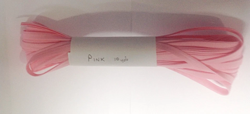 Rosa 1/4 PULGADA DOBLE PLIEGUE SESGADO CINTA DE AJUSTE 10 yardas Foto 1 de 1
