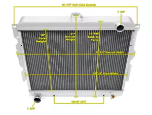 3 Row Aluminum KR Champion Radiator For 22 " Core Mopar Big Block Configuration - Bild 1 von 7