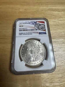 Morgan Silber Dollar 1921 - NGC MS 62 - Bild 1 von 4