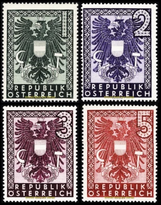 EBS Austria 1945 - Ocupación Soviética - Armas - Altos Valores - ANK 733-736 - MNH** Foto 1 de 4