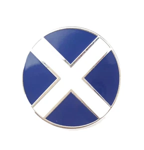 Scotland Round Saltire Enamel Lapel Pin Badge T1049 - Picture 1 of 3