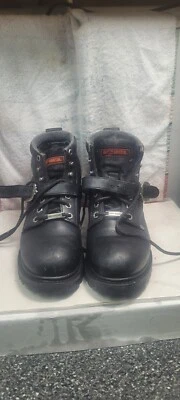 Harley Davidson Steel Toe  Size U.S. 10 Black  With Buckle Riding/Work Boots  - Image 1 of 4