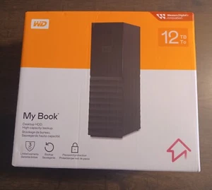 WD My Book 12TB Desktop External Hard Drive - WDBBGB0120HBK-Newm - Brand New - Afbeelding 1 van 2