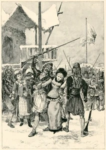 Fatinitza 1892 vintage engraving, Vladimir in drag, abducted by Turkish Soldiers - Picture 1 of 2
