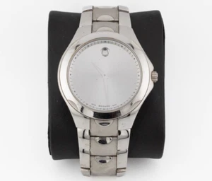 MOVADO Luno Swiss Made White Dial Stainless Steel Men's Watch 84 G1 1853 - Picture 1 of 2