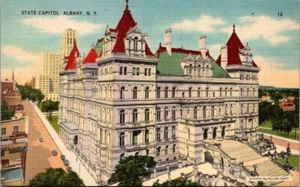 Postcard Albany, New York State Capitol Linen - Picture 1 of 2