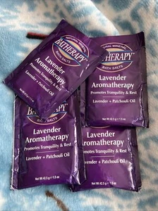 QUEEN HELENE Batherapy Natural Mineral Bath Salt LAVENDER 4Packets - Picture 1 of 4