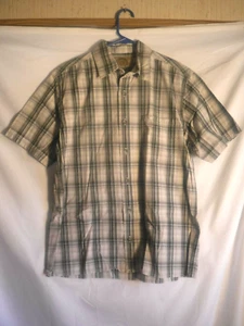 G.H. Bass 100% Cotton Button Up Short Sleeve Plaid Shirt Men's Size M - Picture 1 of 5
