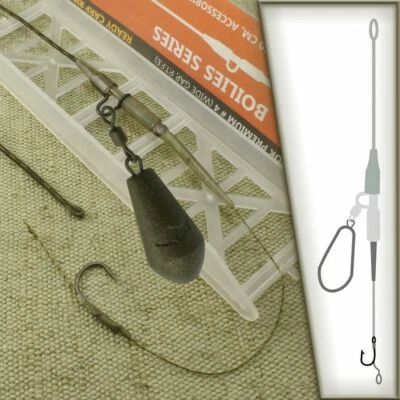 POWER LEAD CLIP Blei Karpfen Fertigmontage Birnenblei Öse Wirbel Karpfen Montage - Bild 1 von 4