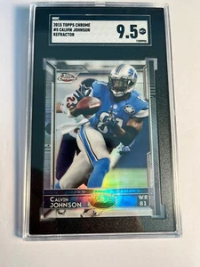2015 Topps Chrome - Refractor #5 Calvin Johnson⭐️SGC 9.5 Awesome‼️ - Picture 1 of 2