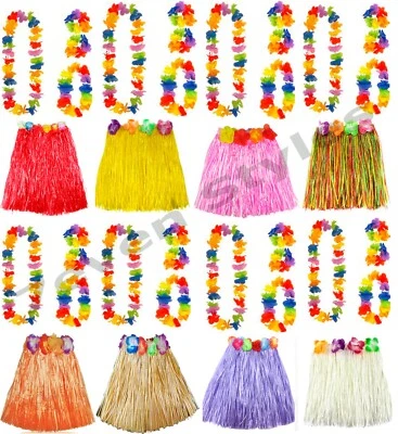 FALDA HULA LEI JUEGO DE FLORES HAWAIANA COLOR NIÑAS LUAU VESTIDO ELEGANTE Foto 1 de 4