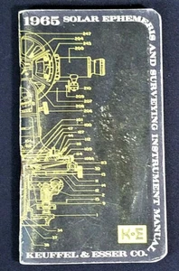 Solar Ephemeris Surveying Instrument Manual Co. 1965 Vintage - Picture 1 of 11