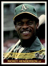 1984 Donruss #54 Rickey Henderson   Baseball Oakland Athletics