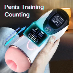Automatic-Male-Masturbator-Vibrating-Blowjob-Cup-Realistic-Pocket-Pussy - Photo 1/14