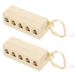 2 sztuki Telefon Jack Splitter Telefon stacjonarny Adapter 6P4C Wtyczka na 5 - Zdjęcie 1 z 12