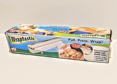 WRAPTASTIC DISPENSER W/ CONCEALED BLADE - AS SEEN ON TV PRODUCT- BRAND NEW! - Imagem 1 de 2