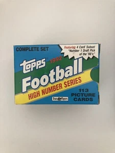 1992 Topps Football High Number Series 113 Cards + 4 Card Subset Open Box - Bild 1 von 1