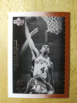 George Gervin | 2000 Upper Deck Legends History of Dunk #53 San Antonio Spurs. Foto 1 de 2