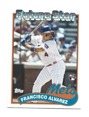 Francisco Alvarez 2023 Topps #105 Mets Future Star ROOKIE SP Throwback Thursday - Image 1 of 2