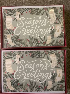 Christmas Cards Seasons Greetings 16 Cards W/ Envelopes Lot of 2 Packs NEW! - Picture 1 of 2