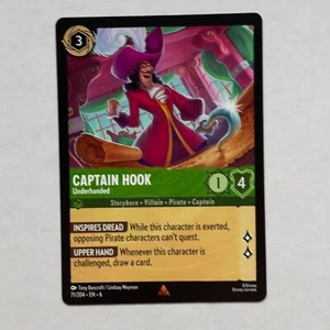 Captain Hook 71/204 Disney Lorcana Azurite Sea Regular Rare Card NM - Foto 1 di 2