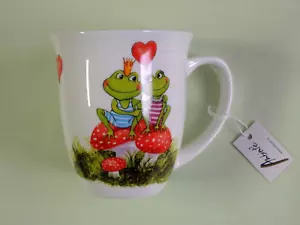 1 Porzellan Tassen Frosch Liebe Ambiente 0,4l Becher groß Tiere Herz Fliegenpilz - Bild 1 von 6