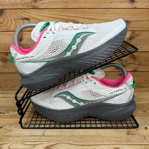 Saucony Trainers Womens Size UK 5 Kinvara 14 White Sprig Gravel Running Shoes - Picture 1 of 13