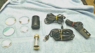 KODAK CAROUSEL 700=750 slide projector parts - remote, power cord, lens, bulb. - Image 1 of 4