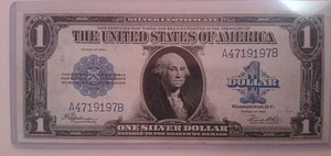 1923 Silver Certificate Horseblanket blue Seal Note Uncirculated Rare Cond. - Picture 1 of 8