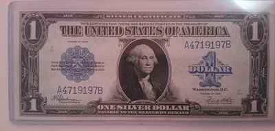 1923 Silver Certificate Horseblanket blue Seal Note Uncirculated Rare Cond. - Image 1 of 4