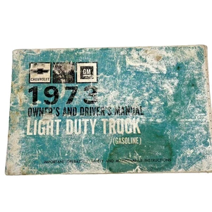 Chevy 1973 camión ligero gasolina solo manual del propietario guía del usuario libro del operador - Imagen 1 de 8