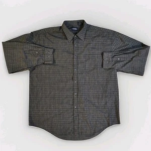 Puritan Herren XLT grau kariert Knopfleiste Hemd Langarm 17,5 Big Tall Freizeit - Bild 1 von 15