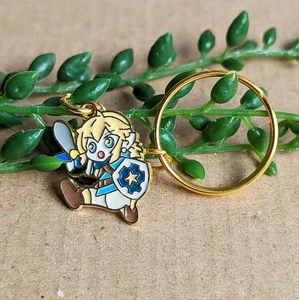 Zelda keyring - Link Video Game Gamer Keychain Enamel Metal key ring gift - Picture 1 of 2
