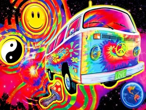 Plush Queen Size Marijuana Blanket - Extremely Soft - Magic Bus - Picture 1 of 3