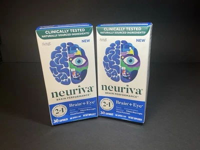 🧠LOTE DE 2 comprimidos Neuriva Brain + Eye - 30 Ct X 2 *Total* 60 comprimidos CADUCIDAD 8/27 Foto 1 de 4