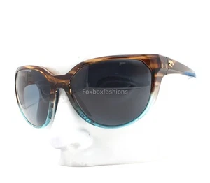 Costa Del Mar Mayfly Sunglasses Brown to Blue Polarized Gray 580P Plastic w/case - Picture 1 of 7