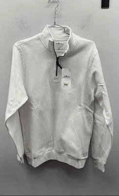 Charles River Apparel Men's White Crosswind Quarter Zip Pullover Sweatshirt XS - Image 1 of 4